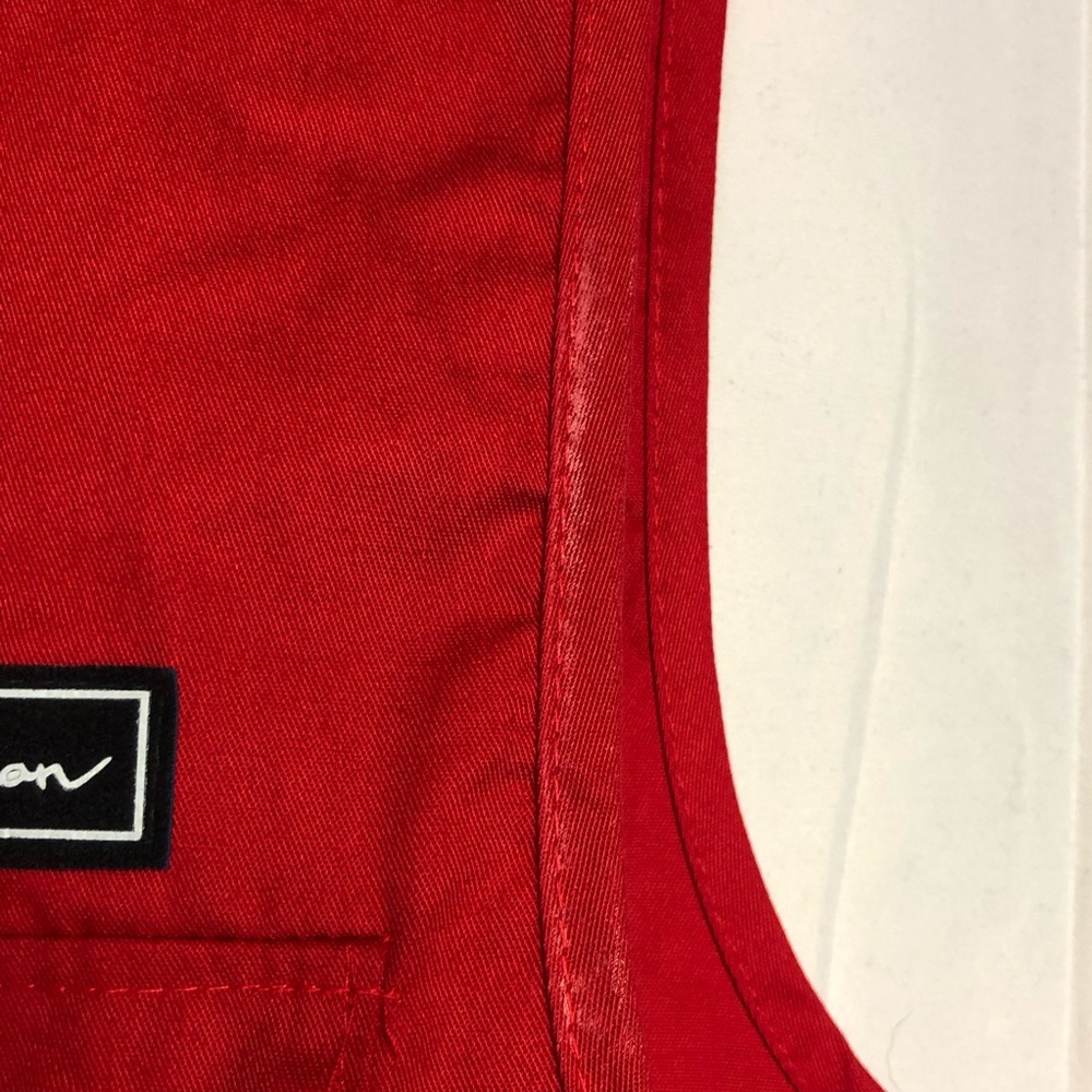 Cristobal Balenciaga Vtg red zip vest pockets sz L - Picture 3 of 8